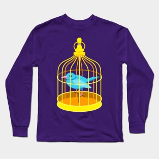 Blue Bird Lamentation Long Sleeve T-Shirt